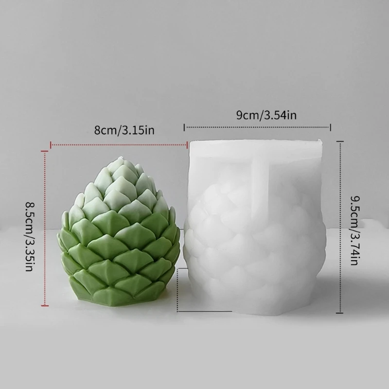 3D Pine Cone Silicone Mold DIY Soap Plaster Epoxy Making Resin Mold Craft