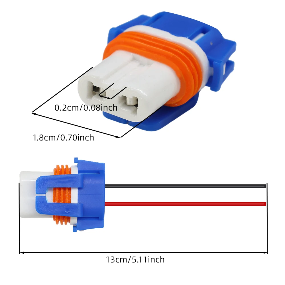 2pc HB3 Connectors Matching Wires Ceramic Plastic Suitable For most cars, SUVs, vans, and trucks for 12 V or 24 V engine systems