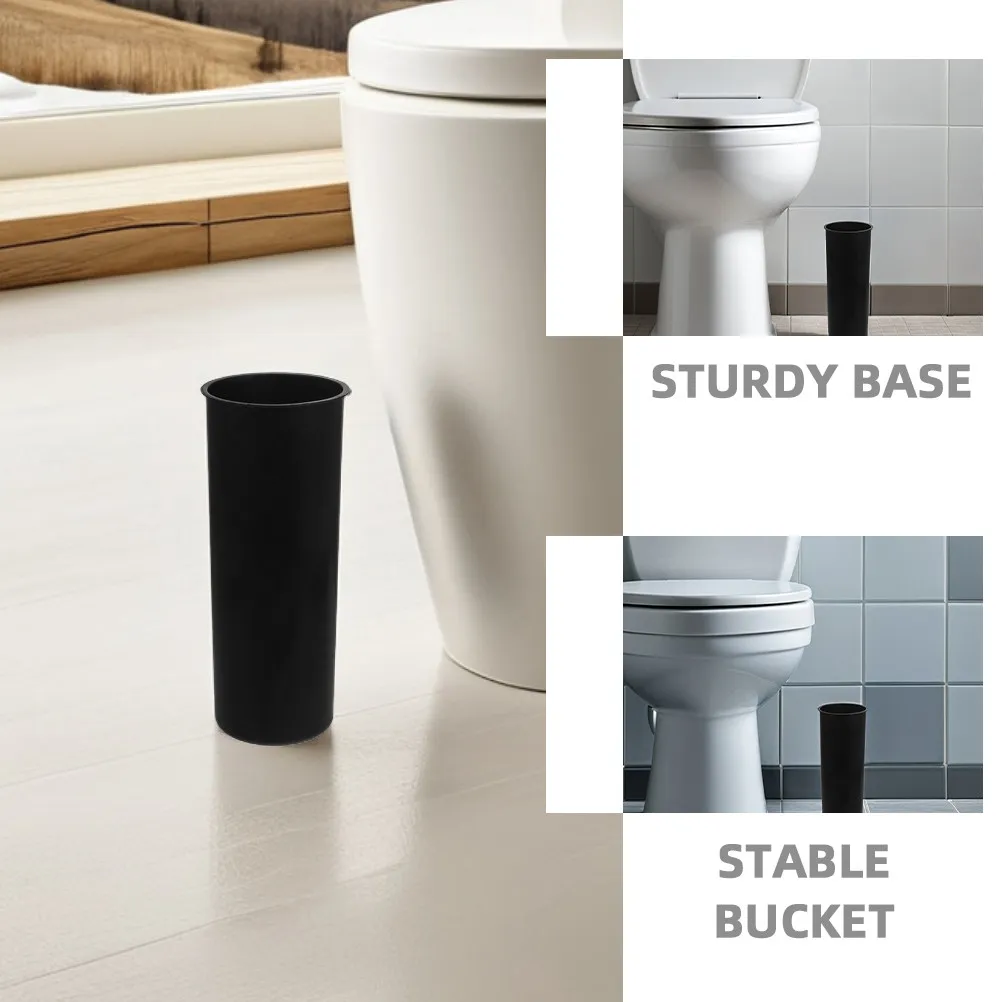 2Pcs Round Toilet Brush Holder Bathroom Accessory Plastic Cup Stable Anti-Slip Base Toilet Cleaning Brush Container 23x9.2x9.2cm