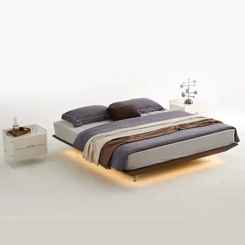 No head suspension bed Modern simple bedroom Flush edge bed