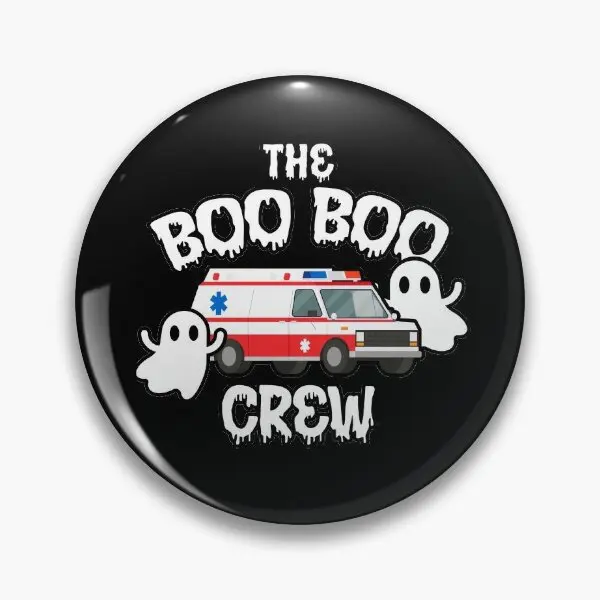 Ems Emt Paramedic Boo Boo Crew Ambulance  Soft Button Pin Decor Jewelry Creative Fashion Collar Badge Cute Funny Lover Hat