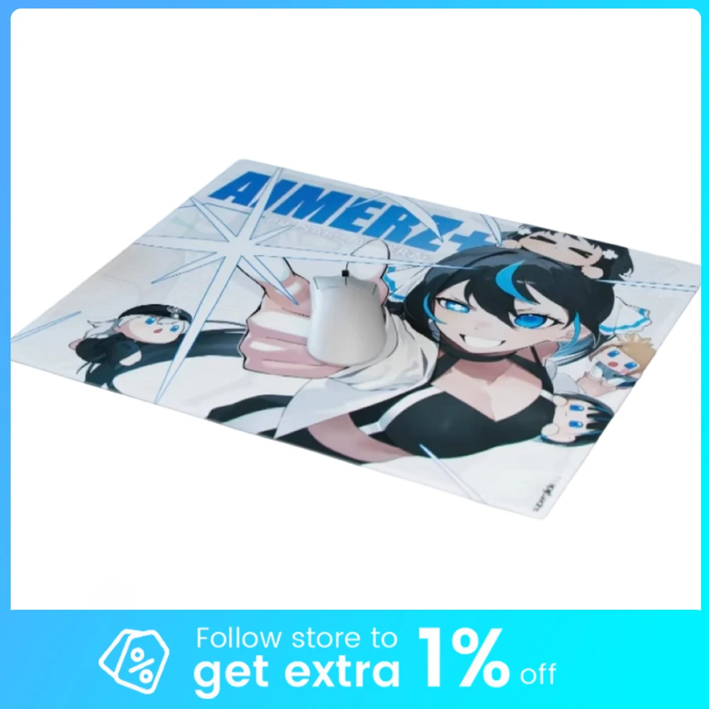 

PAN Esports Pulsar x Aimerz Yui Replicated Glass Mousepad Smooth Speed Mouse Pad Covering Primer For Valorant Pc Accessories
