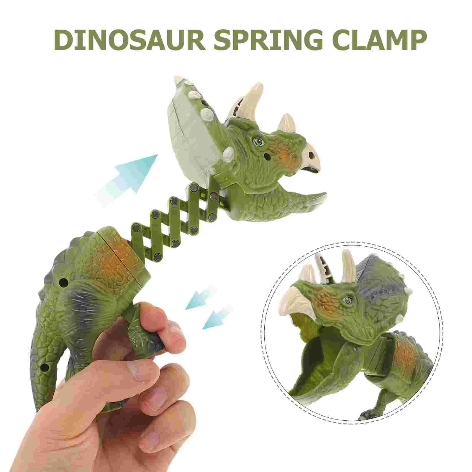 Interactive Toy Grabber Dinosaur Spring Clip Trick Telescopic Retractable Party