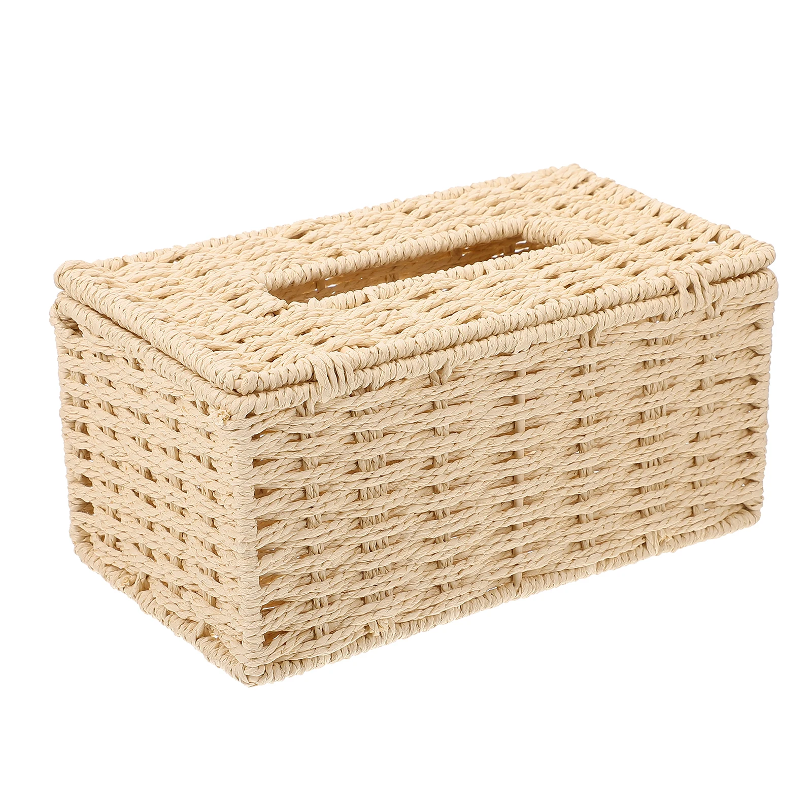 

Woven Tissue Box Multifunctional Paper Napkin Holder Bohemian Style Living Room Decor Design Household Item