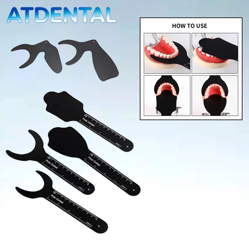 

Dental Contrast Scale Sterilizable Black Background - Orthodontic Photo Measurement Board for Dentistry