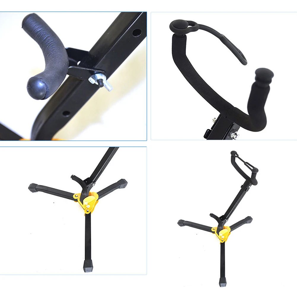 

Foldable Saxophone Bracket High Quality Metal Portable Multi Function St for B Flat Instrument Display Holder