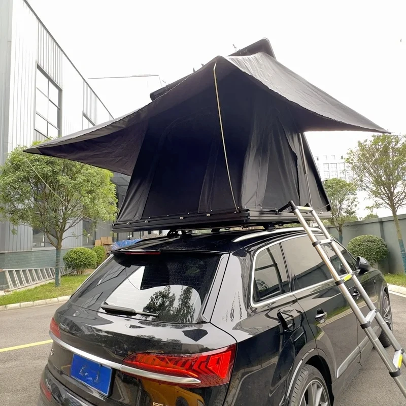

New Style Outdoor Camping Aluminum Car Roof Top 4x4 Offroad Hard Shell Triangle 2-3 Person Four Season Tent