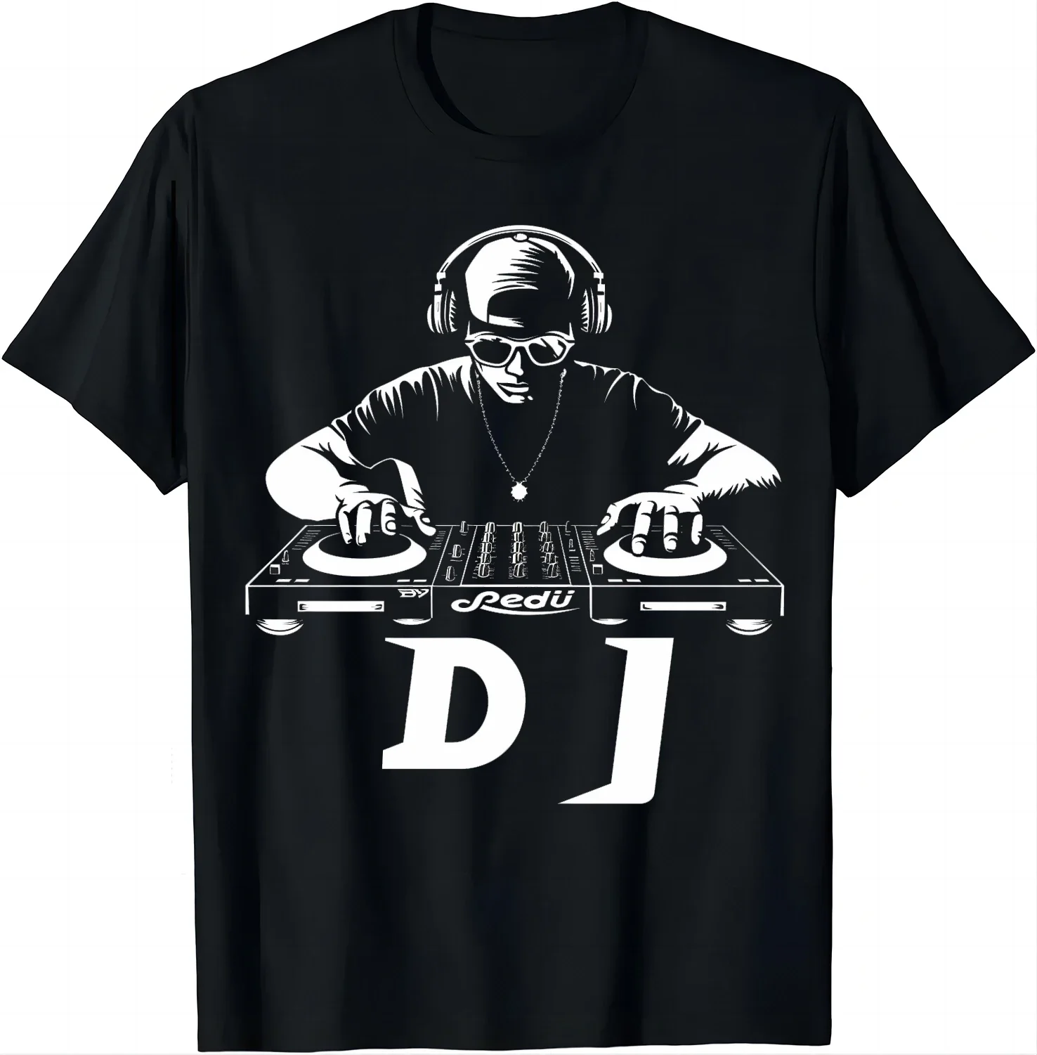 Stylish DJ Mix Master Shirt Music At Your Fingertips T Shirts  Graphic T Shirts Men Clothing Tops Camisas Streetwear Ropa Hombre