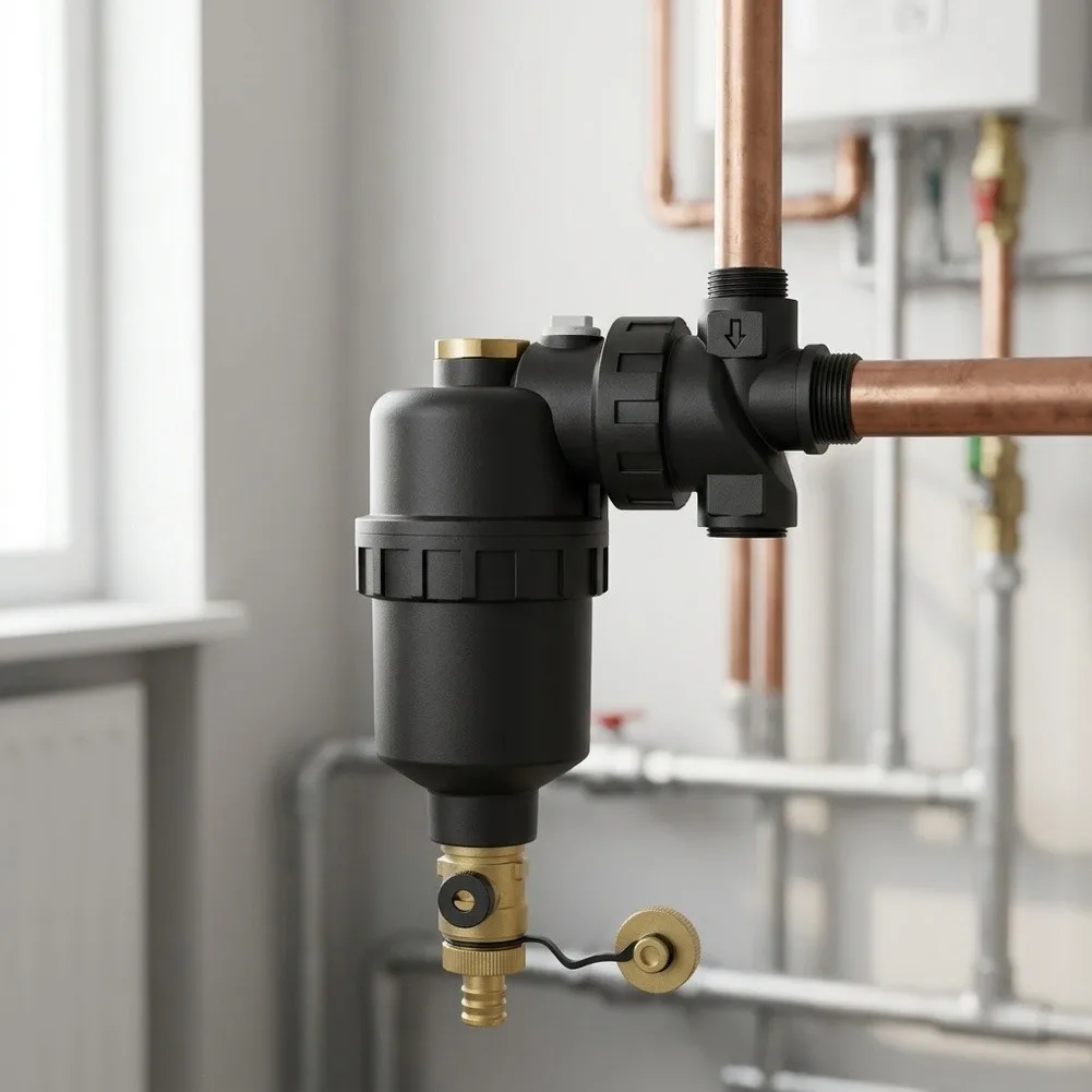 Wall Mounted Boiler Magnetic Filter For Central Heating HVAC Systems Underfloor Heating Boiler Filter DN25 DN20