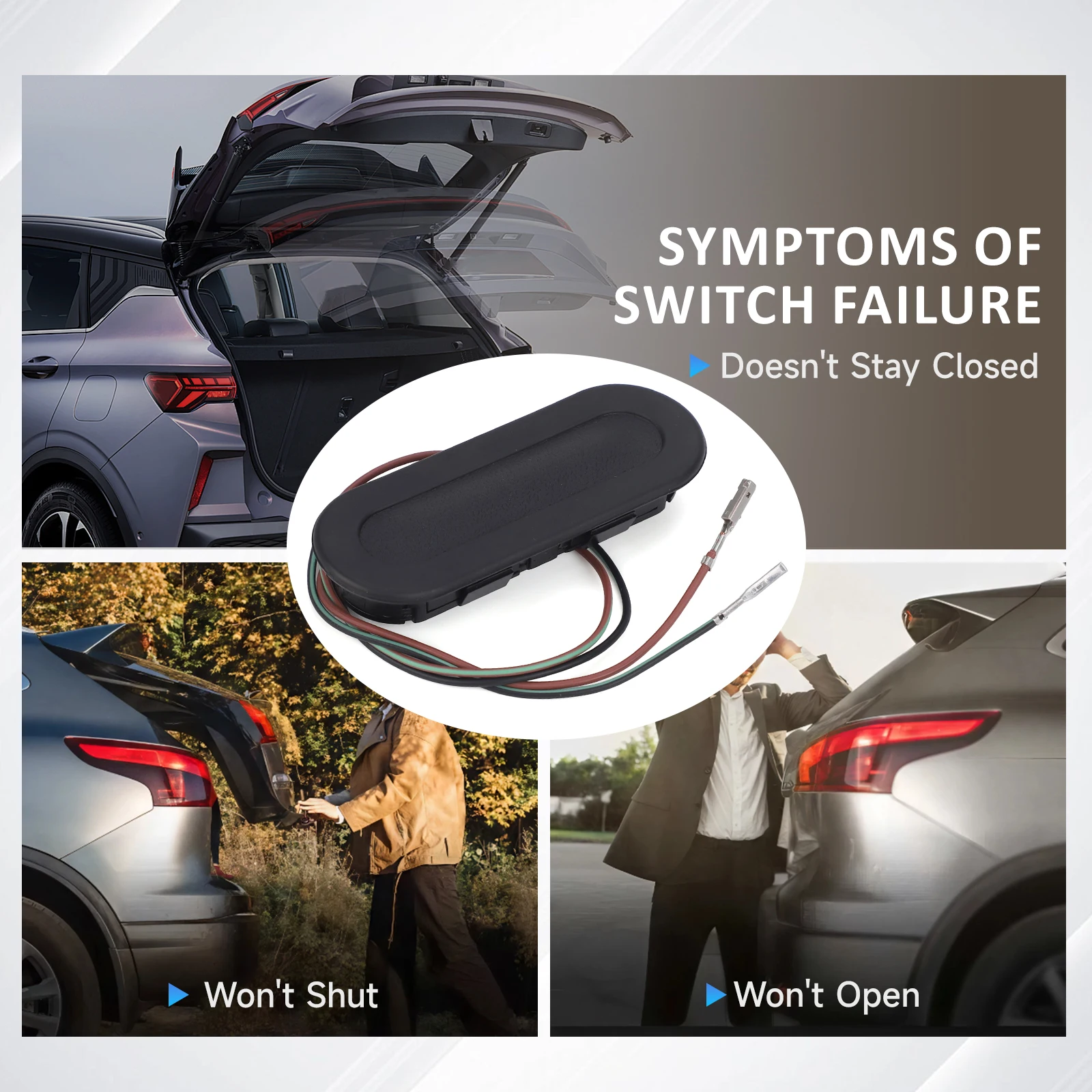 زر تحرير الباب الخلفي من بلاستيك ABS باللون الأسود لسيارة دودج جراند كارافان كرايسلر باسيفيكا فوياجر تاون آند كونتري OE 5080529AD