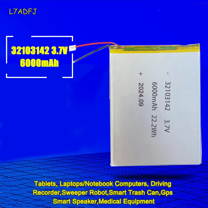 3.7V Lipo Battery 32103142 6000mah Polymer Lithium Battery For Tablet PC Laptop Medical Equipment Driving Recorder Sweeper Robot