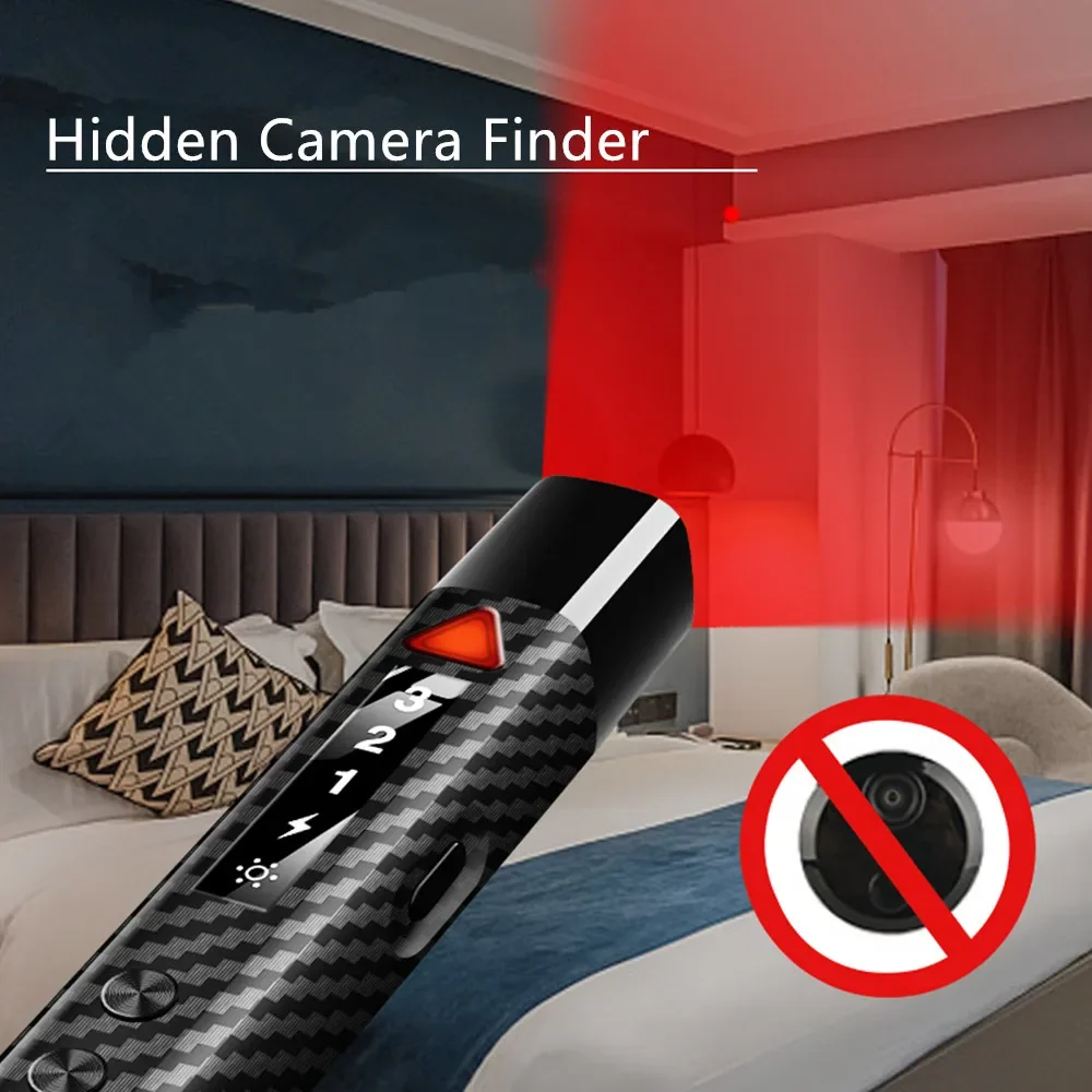 500/1000/1500V Travel Anti Spy Camera Finder LED Anti Wolf Candid Cam Hidden Lens Eavesdropping Bug Scanner Women Girls Personal