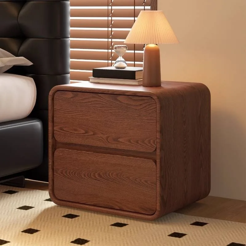 Brown Wood Nature Nightstands Organizer Bedroom Mid Century Bedside Table Luxury Space Saving Mesita Noche Furniture Home