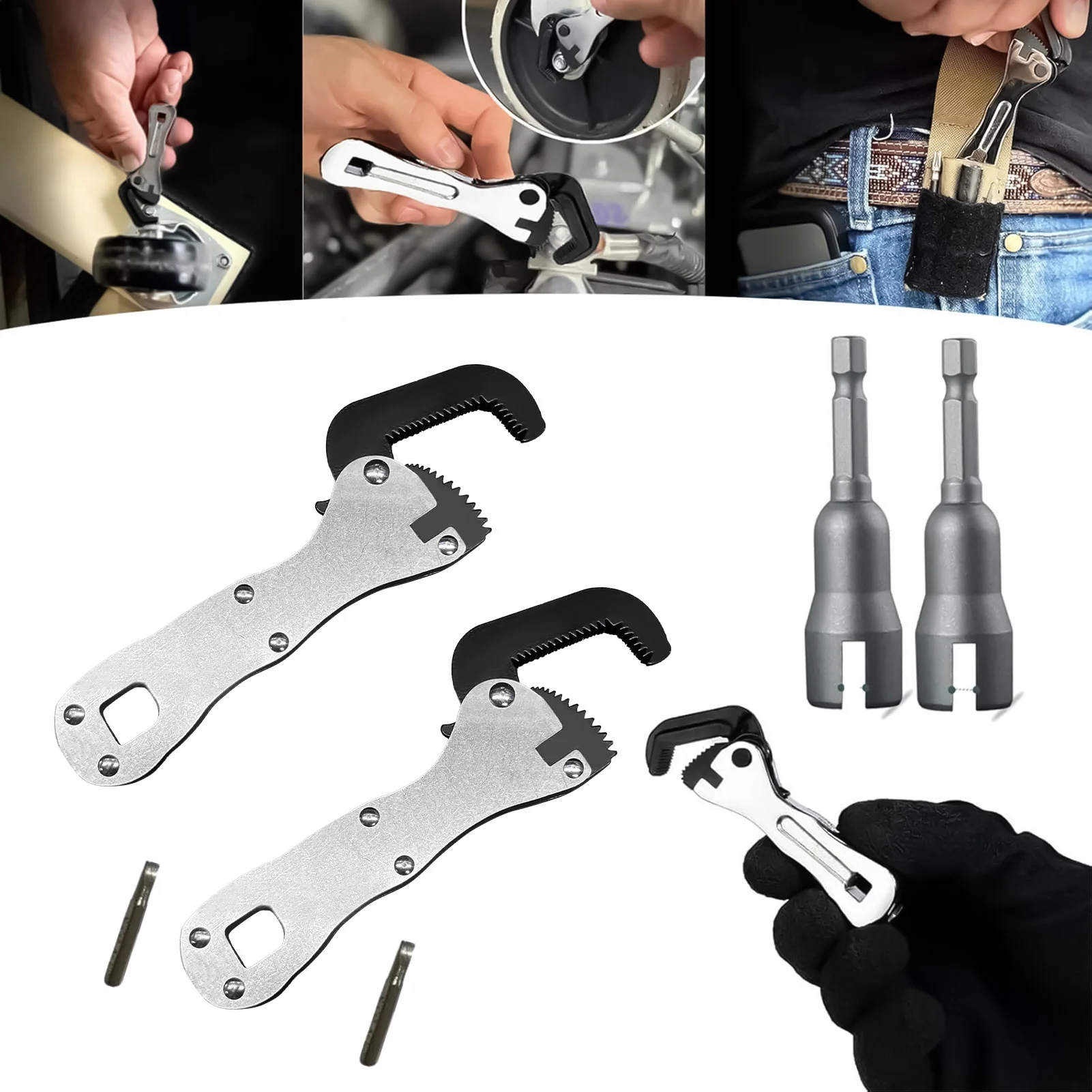 

1/2Pcs Multipurpose Micro Stubby Wrench With Portable Lightweight Material Heavy Duty Spanner Suitable For Unexpected Repairs