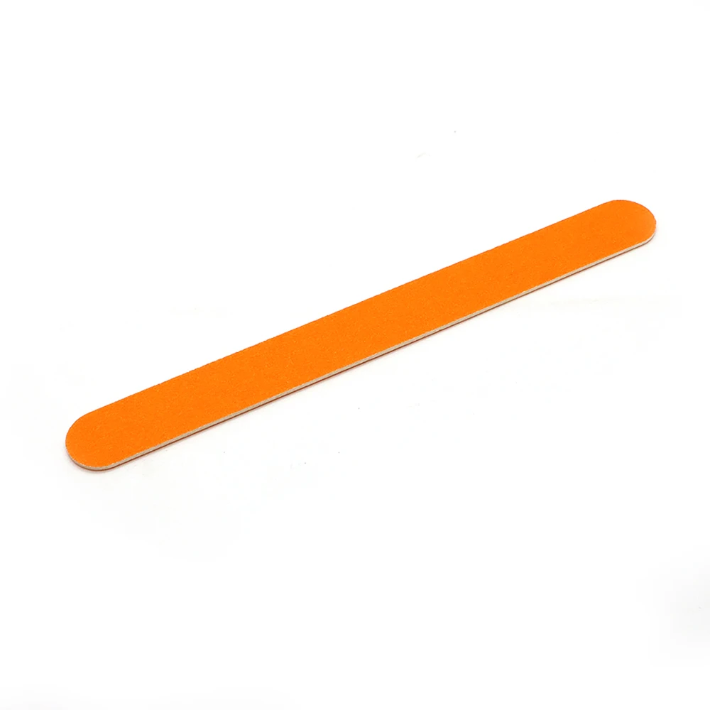 100Pcs Disposable Wooden Nail File 100/180 180/240 Rainbow Sandpaper Straight File Strip For Natural Nails Acrylic Nail Trimming
