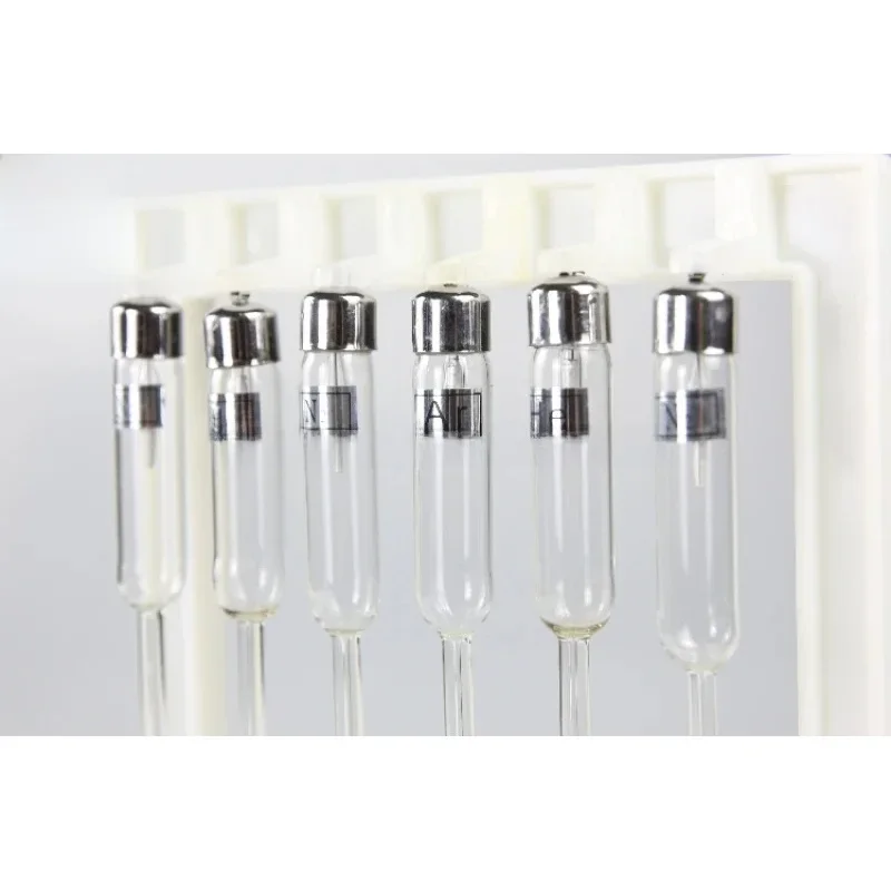 Tube Group 25107 Six Pcs Spectral Tubes Hydrogen Helium Mercury Emission Spectrum Atomic Physics Teaching Instruments