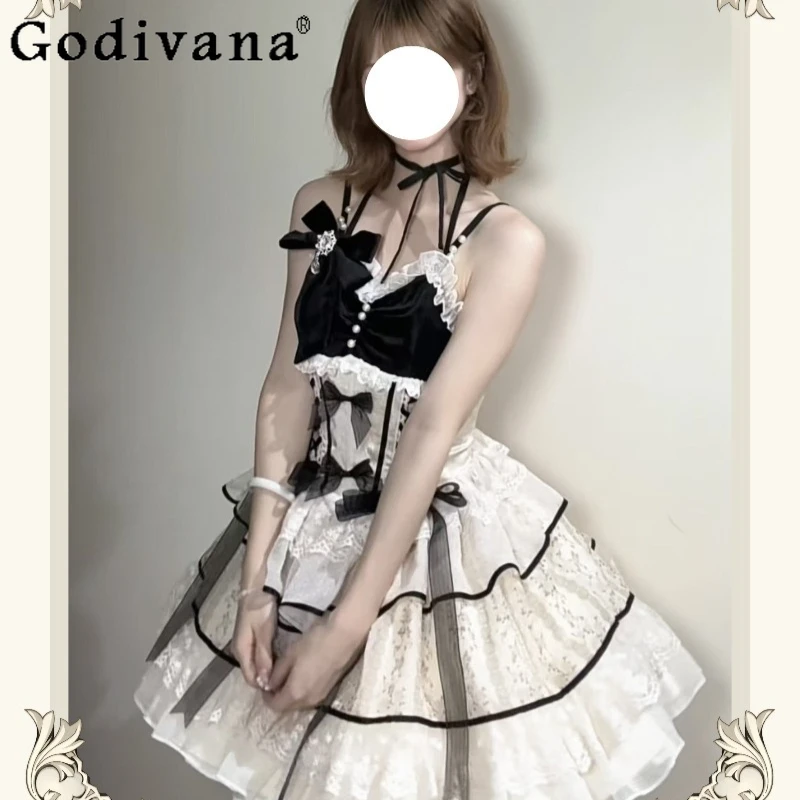 Original Holiday Ball Gown Dress for Women Ballet Style Pure Desire Dress Female Summer Date Birthday Party Short Dress