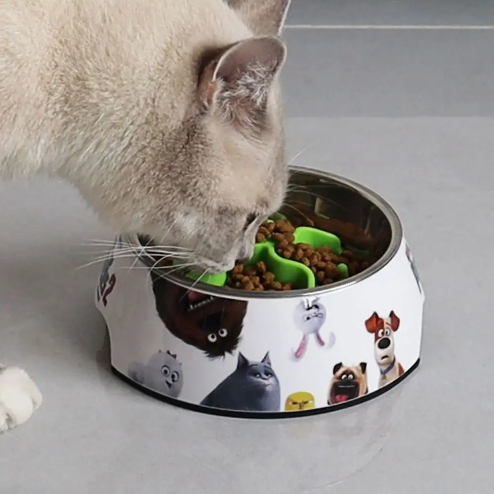 Portable Silicone Slow Feeder Insert Non Slip Soft Dog Bowls Insert Suction Cups Slow Food Mat Prevents Choking