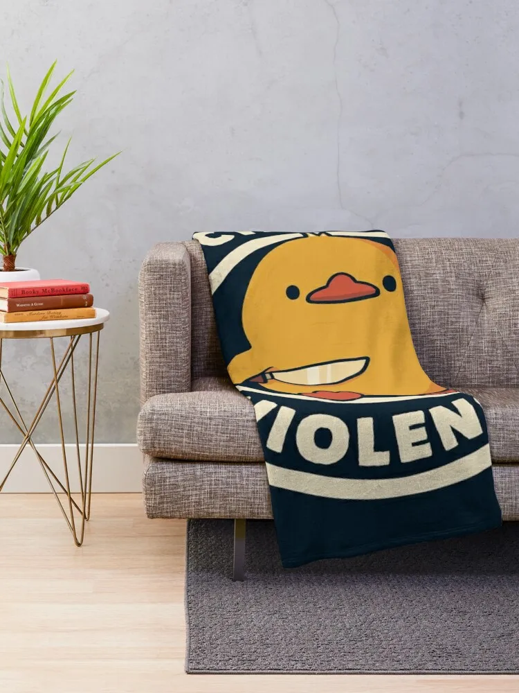 I Choose Violence Funny Duck by Tobe Fonseca Throw Blanket Flannel Fabric Sofas Baby Travel Thermals For Travel Blankets