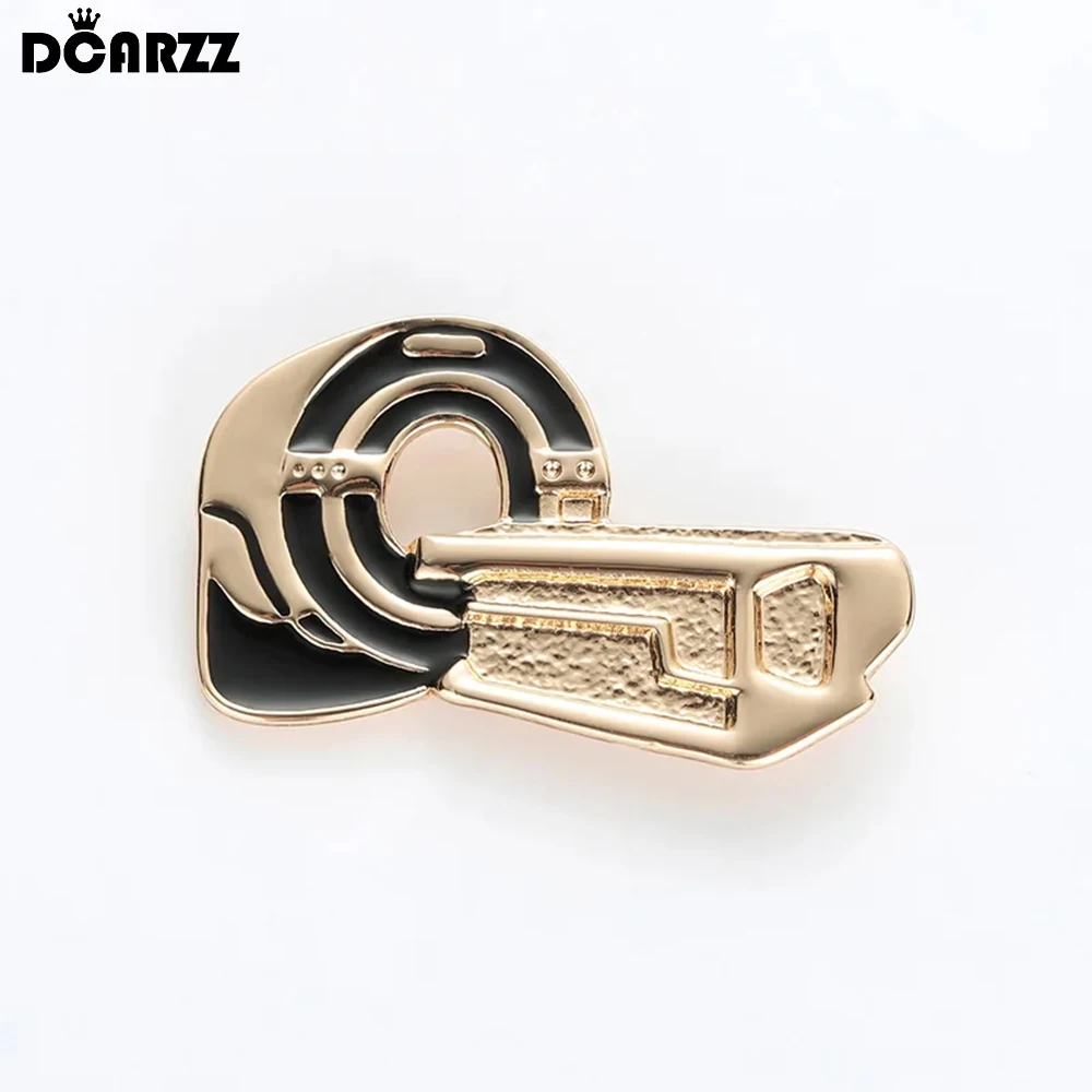 

DCARZZ Magnetic Resonance Pins Black Enamel Medical Gift Doctor Nurse Hijab Pins Metal Jewelry Brooches Women Accessories