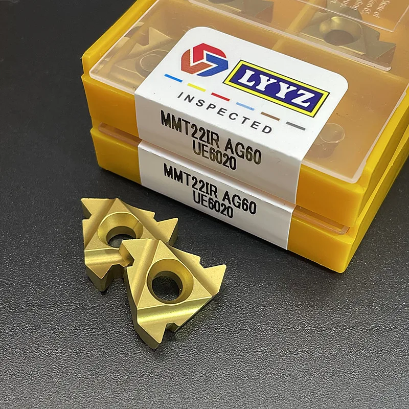 10PCS MMT22ER AG60 VP15TF/US735 MMT22IR AG60 VP15TF/US735คาร์ไบด์หมุนเครื่องมือเครื่องกลึง CNC เครื่องมือเกลียวใบมีด