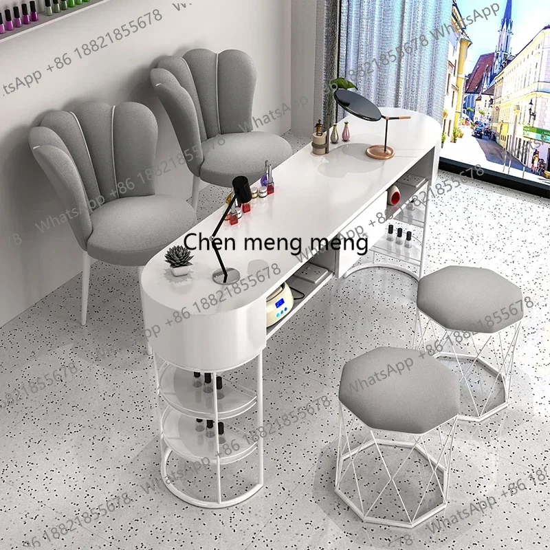 

Supplies Drawers Nail Table Stickers Design Nordic Vacuum Nail Table White Equipment Service Scrivania Per Unghie Home Furniture