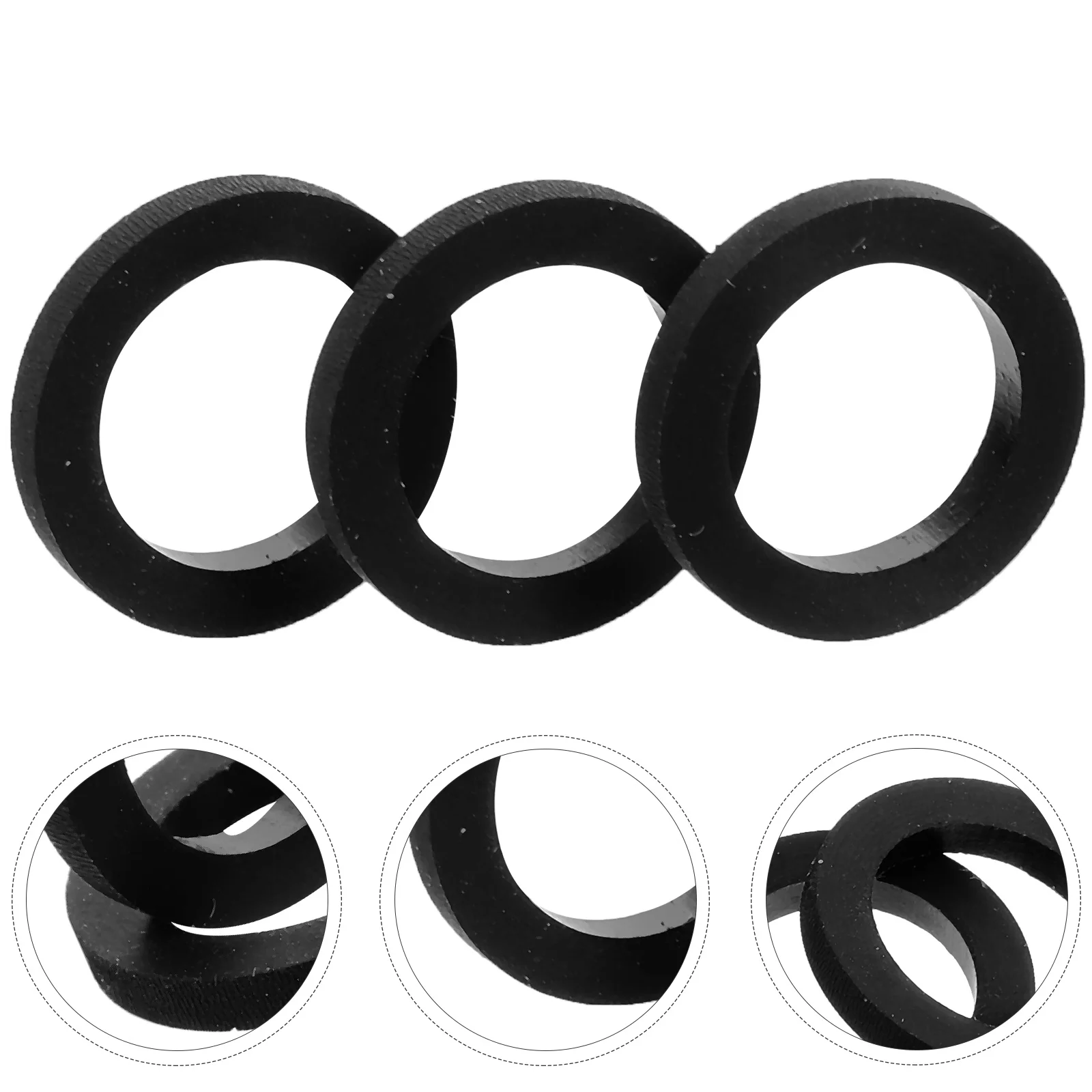 

3 Pcs Record Wheel Rubber Ring Belts for Cassette Recorder Repair Rely on The Player Replacement Tape Deck