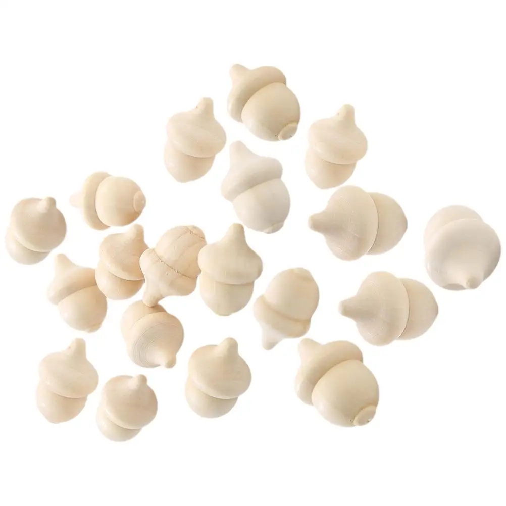 

30pcs Wooden Acorn Toys Unfinished Crafts for Accessories Child naments Mini Acorn Decor Material Playthings