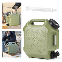 12L Drinking Water Bucket Leak-Proof Water Dispenser Carrier Large Capacity Water Container Jug for Vehicle Car Camping