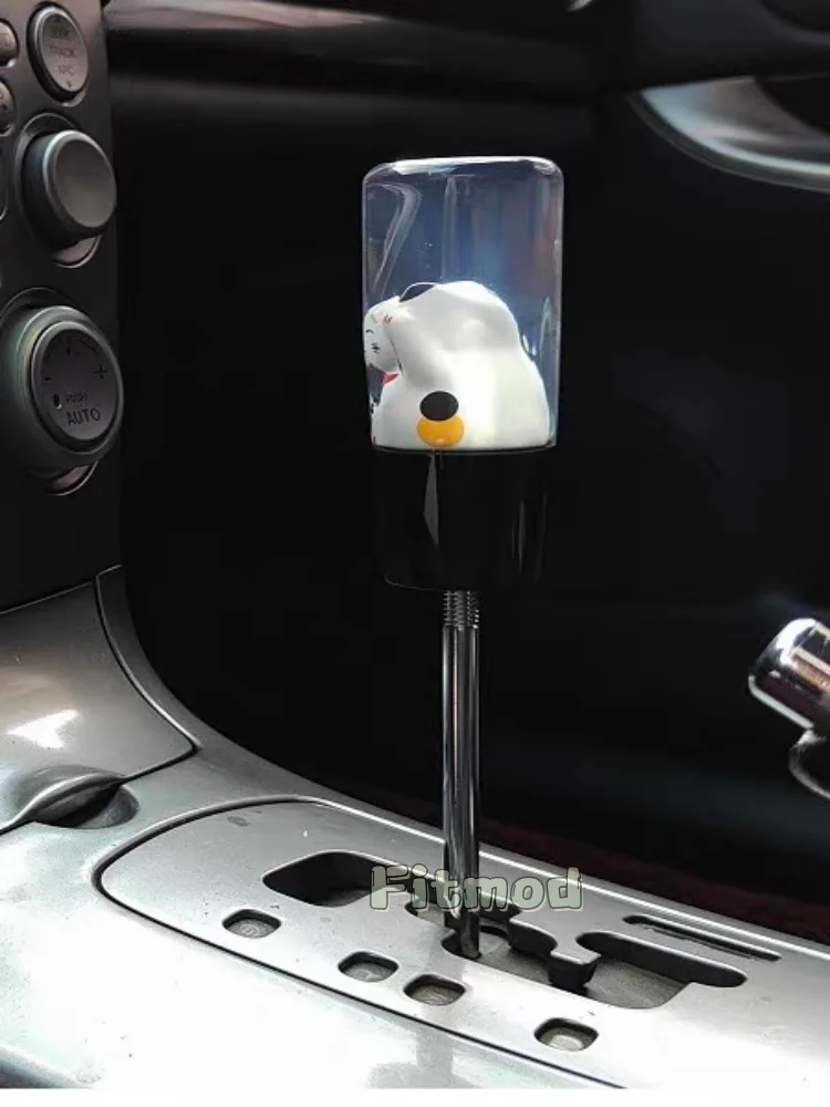 

Lucky cat manual gear shift knob ABS crystal ball gear shifter head replacement, comes with M8, M10, M12 adapters