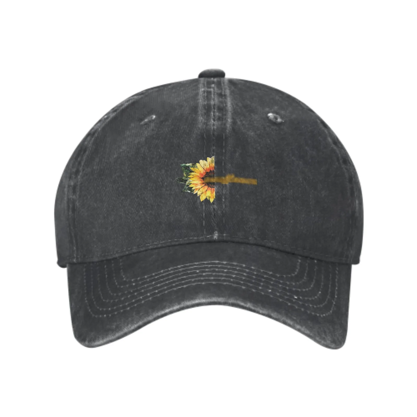 Watercolor Sunflower Baseball Caps Soft Trucker Hats for Men Women Denim Hats Outdoor Casual Sport All Seasons