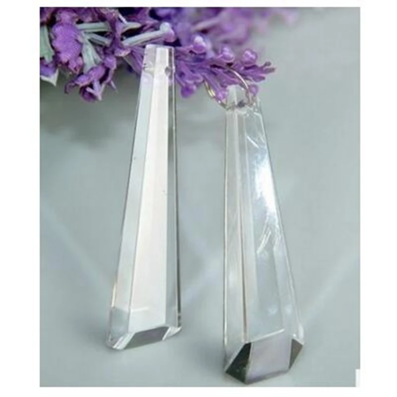 Crystal Bull-leg Shape Pendant Glass Refraction prism Chandelier Parts Sun Catcher for Home Wedding Curtain Lamp Decoration