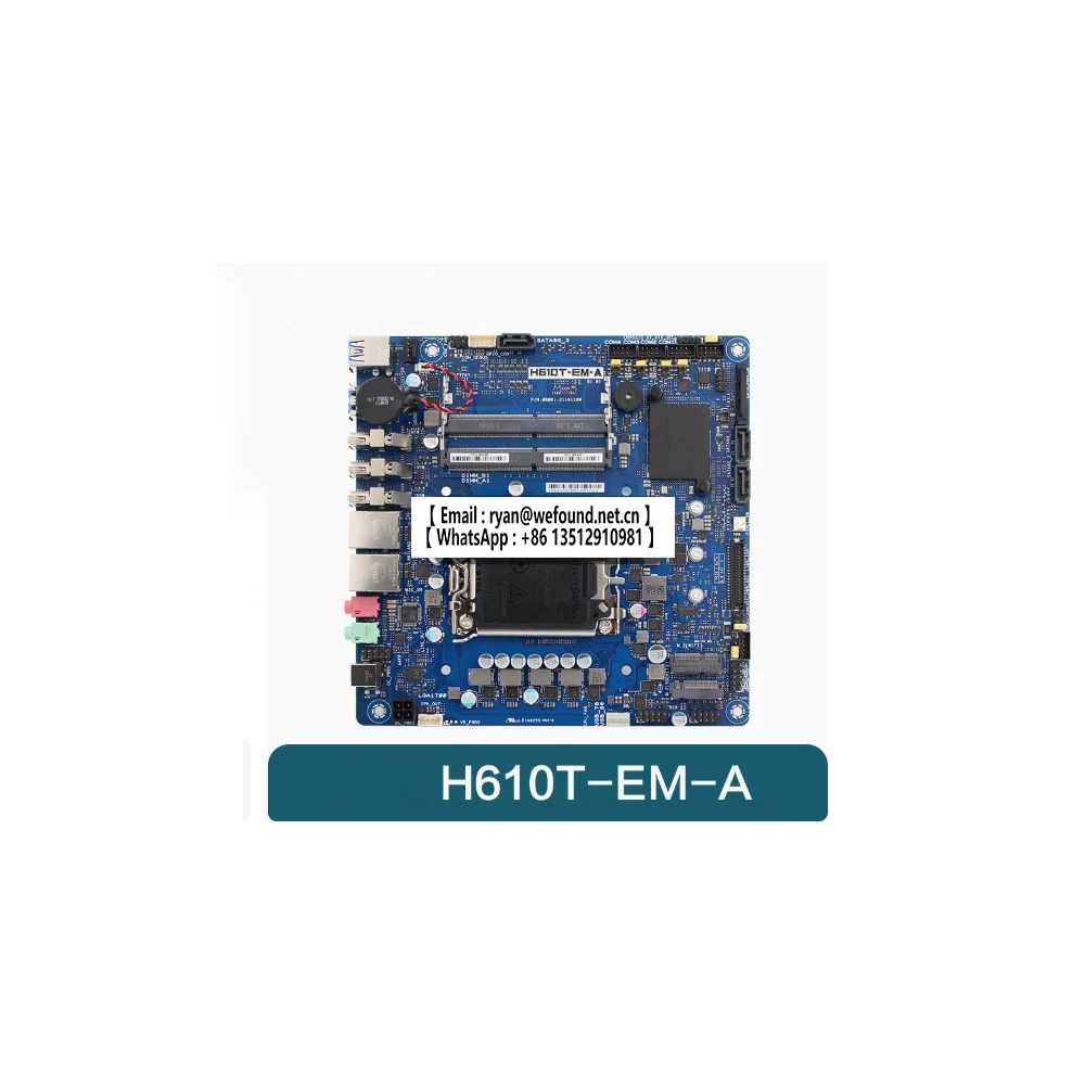 

H610T-EM-A Тонкий разъем Mini-ITX, LGA1700 для процессора 14-го/13/12-го поколения, чипсет H610, 2*SO-DIMM, 3*DP, 1*eDP (цвет LVDS), 2*M