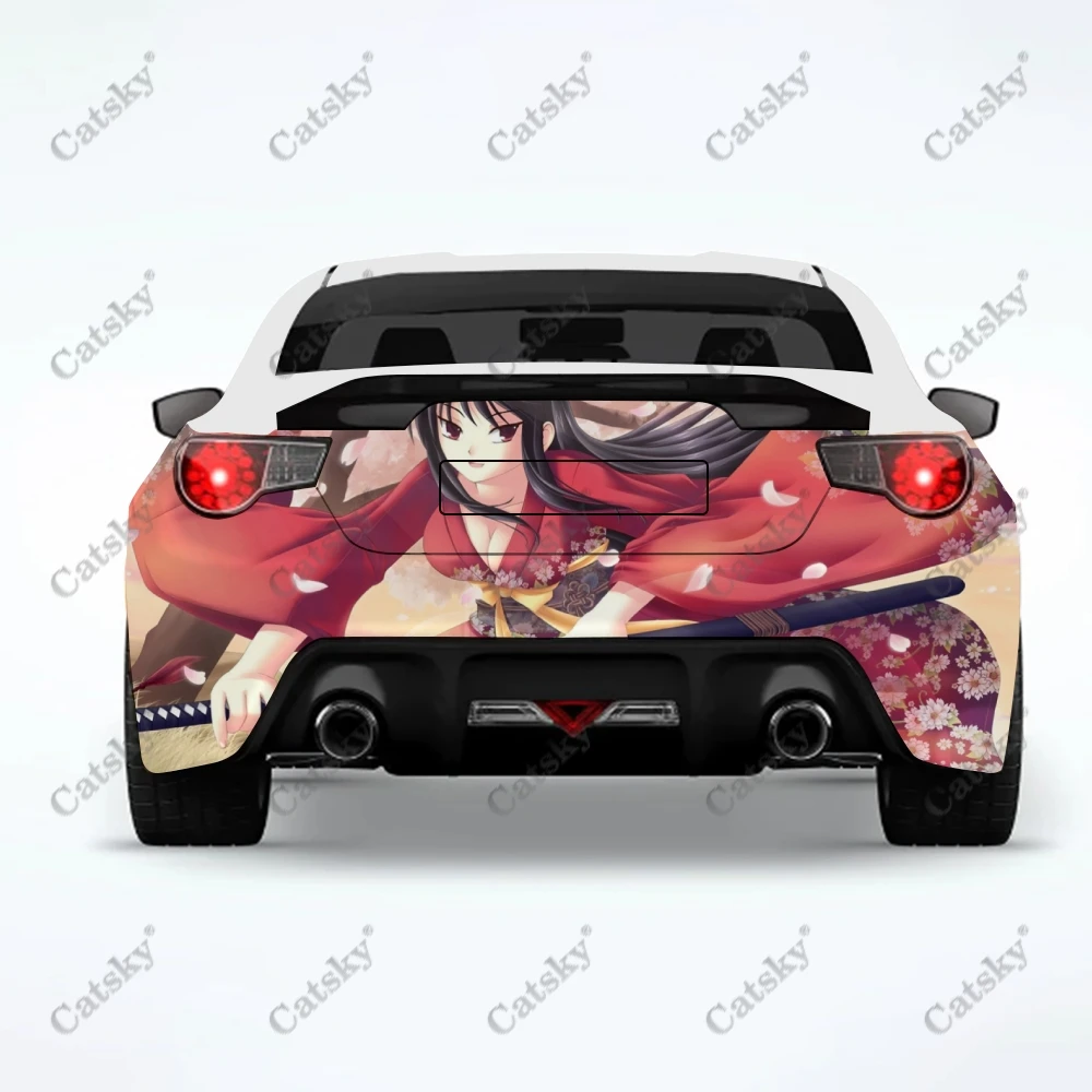 Anime Samurai Girl Car stickers truck rear tail modification painting suitable for truck pain packaging accessories decals