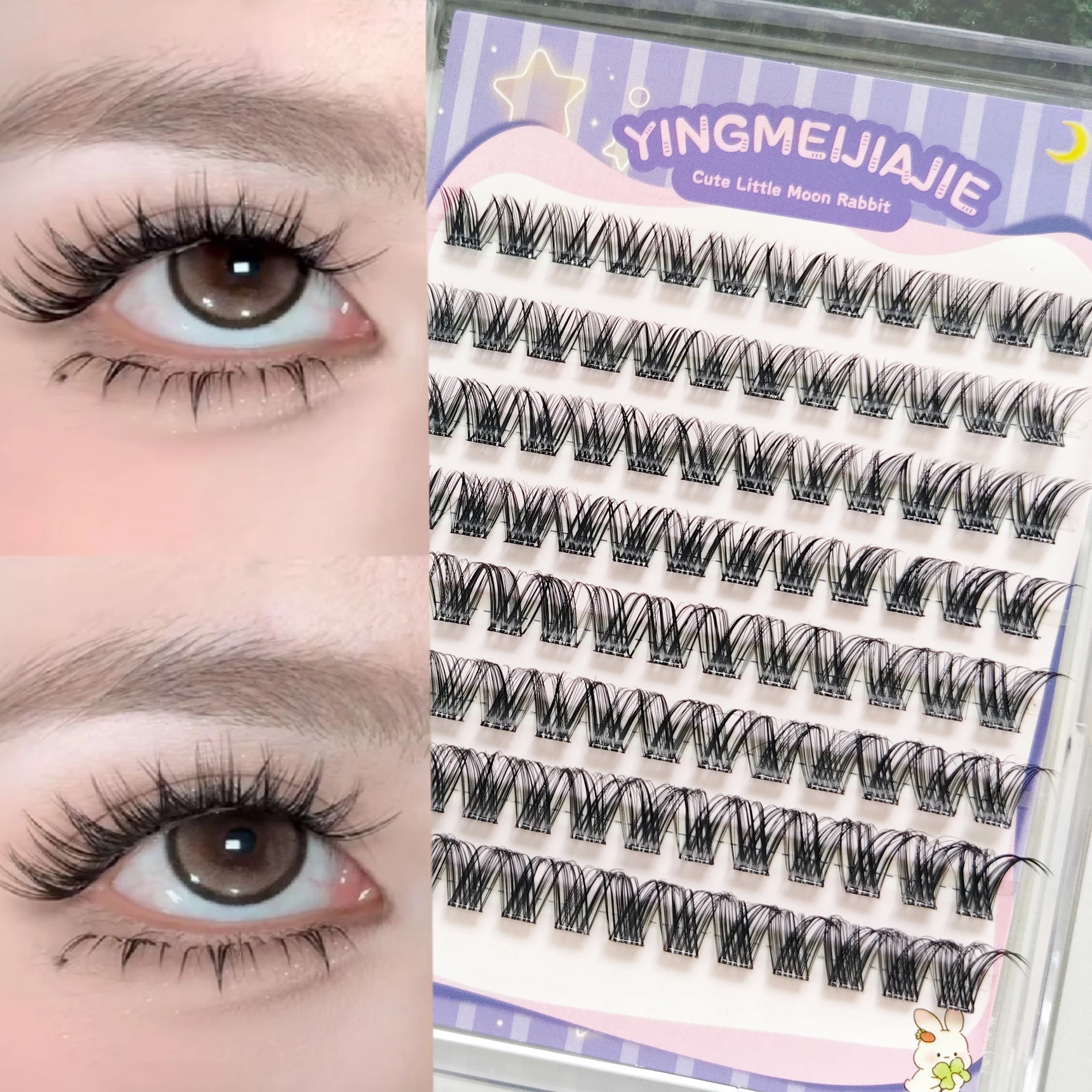 Wimpern-Cluster-Set für dichte Wimpern, Wispy-Wimpern-Cluster, natürliches DIY-Wimpernverlängerungsset, 10-16mm Cluster-Wimpernverlängerungsset