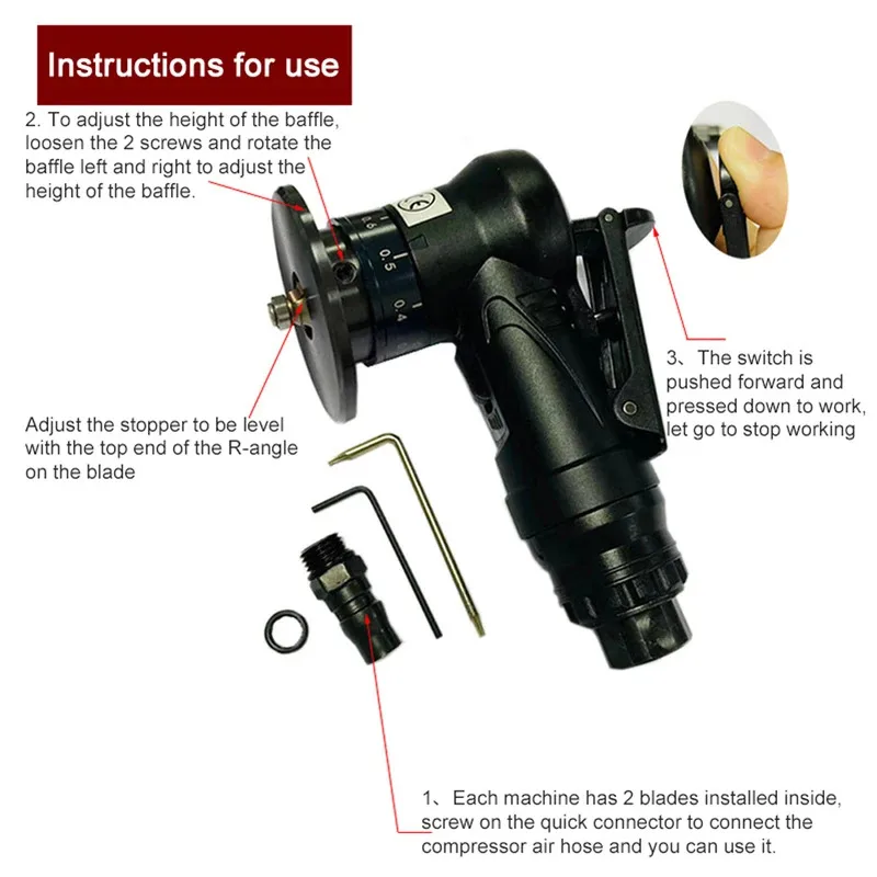 Pneumatic Chamfering Machine Carpenter Chamfering Tool Portable Handheld Grind Tool Metal Wood Acrylic Deburring Beveling