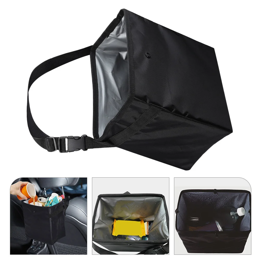 

Leakproof Car Trash Bin Compact Durable Auto Garbage Bag Portable Hanging Trash Can Storage Organizer Accessories