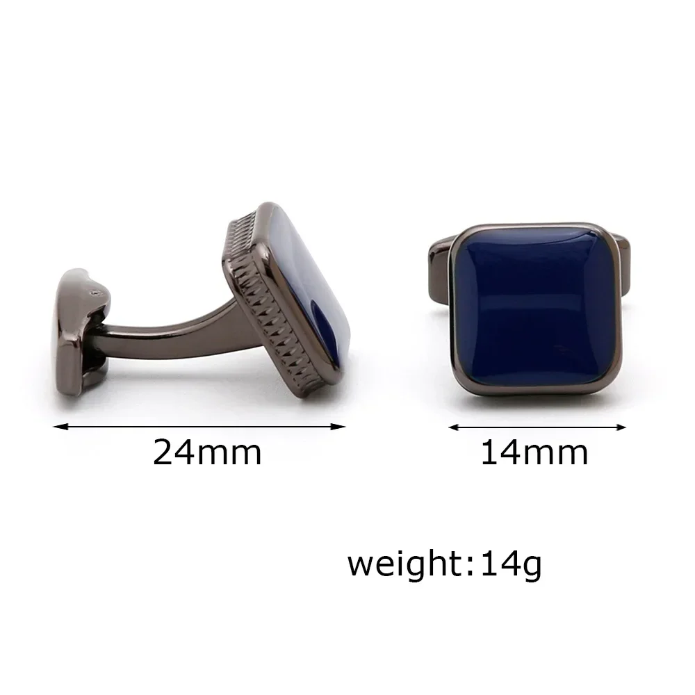 Square High Grade Oil Dropping Enamel Cufflinks Fashion Simple Men's Business Dating Party French Shirt Boutique Accessories