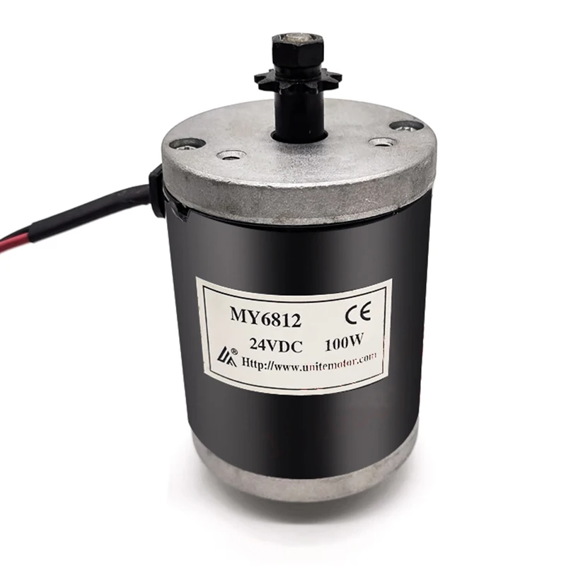 Motor Skuter Listrik Motor PM Disikat Motor PMDC Torsi Tinggi untuk Skuter 12V 24V Motor Magnet Permanen 100W 120W 150W