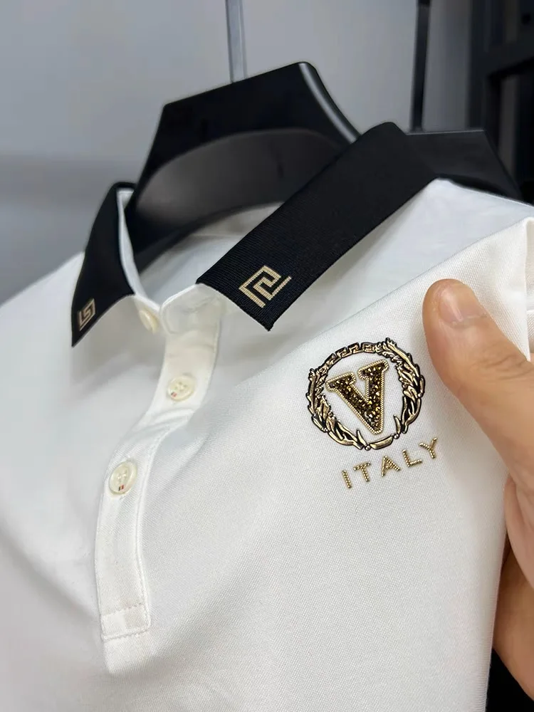 

Luxury Brand POLO Shirt Men's Short Sleeve Top Summer New High end Exquisite Embroidery Trend Casual Polo Shirt Men's T-shirt