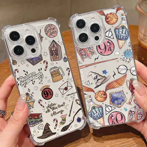 Magic P-Potters Label H-Harries Phone Case for Samsung Galaxy S26 S25 S24 S23 S22 S21 S20 FE Ultra Plus 5G Soft Anti Drop Cover