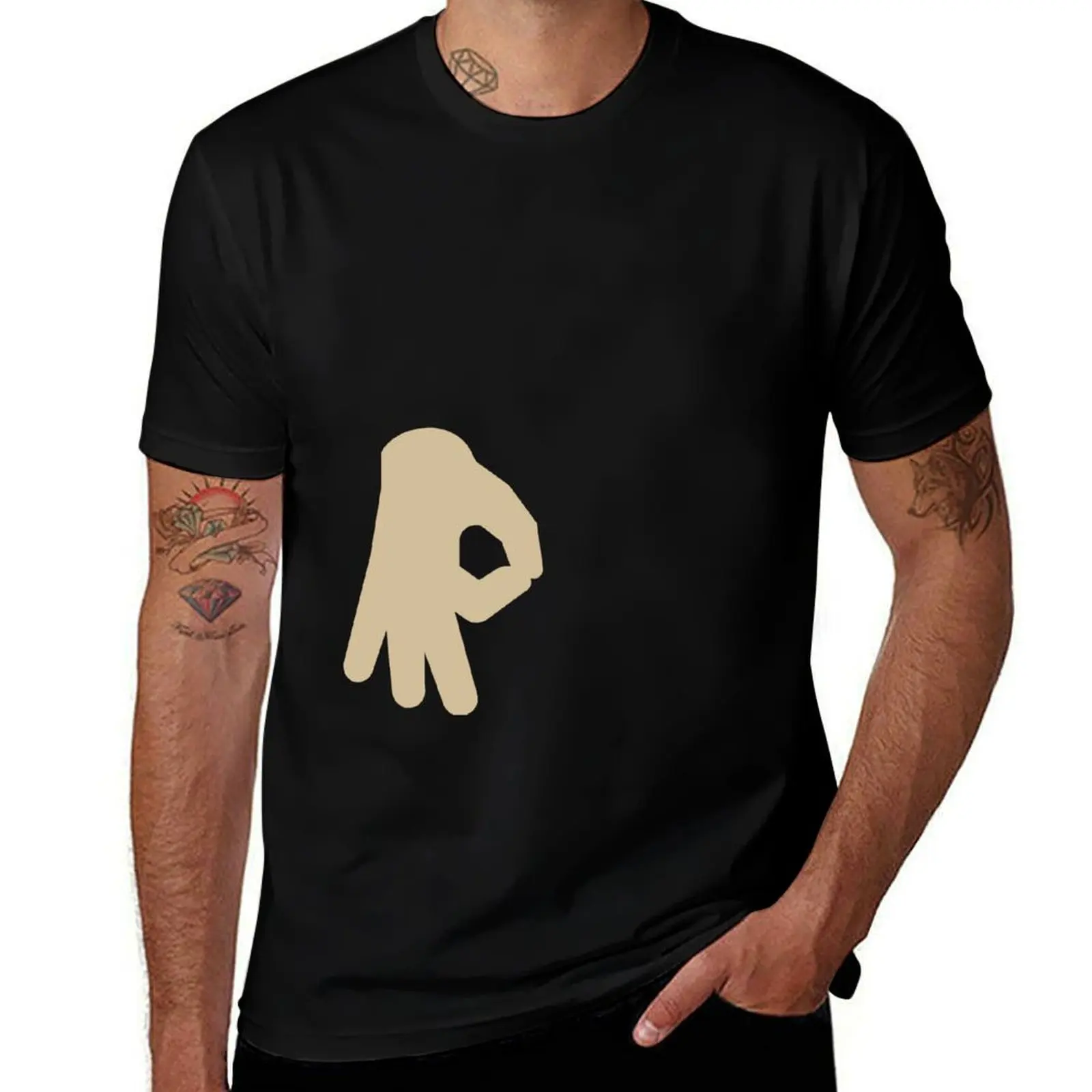 Funny, Gotcha Circle Game T-Shirt Casual All Match Tee Shirt for Men T-Shirt