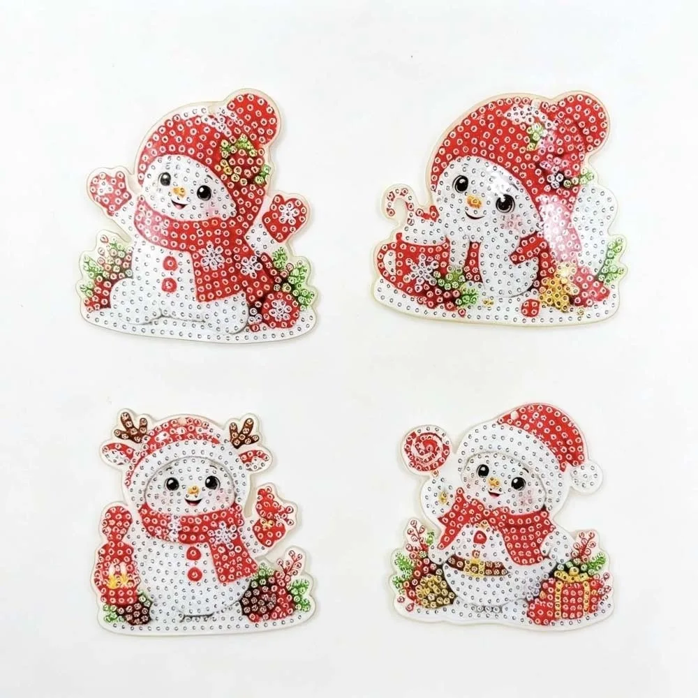 Acrylic Base Rhinestone Painting Pendant Creative Pattern Bright Color DIY Crystal Keychain Lightweight Complete Accessories