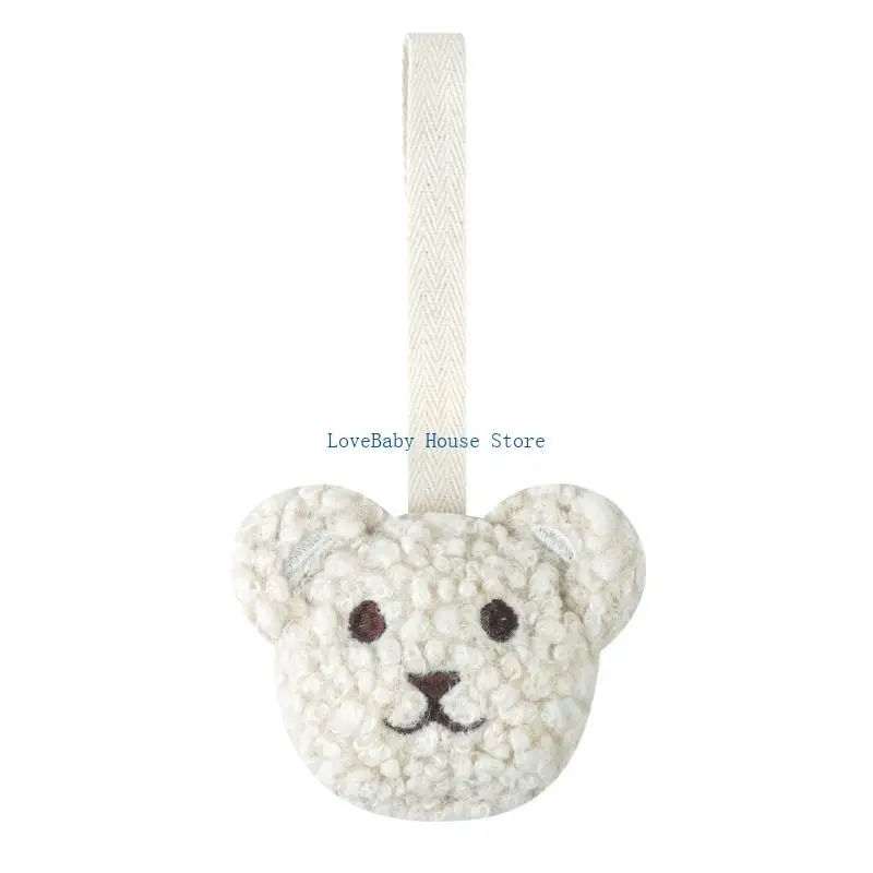 

BX0D Pacifier Chain Plush Pendant Pacifier Clip Holder Bear Crib Hanging Decors