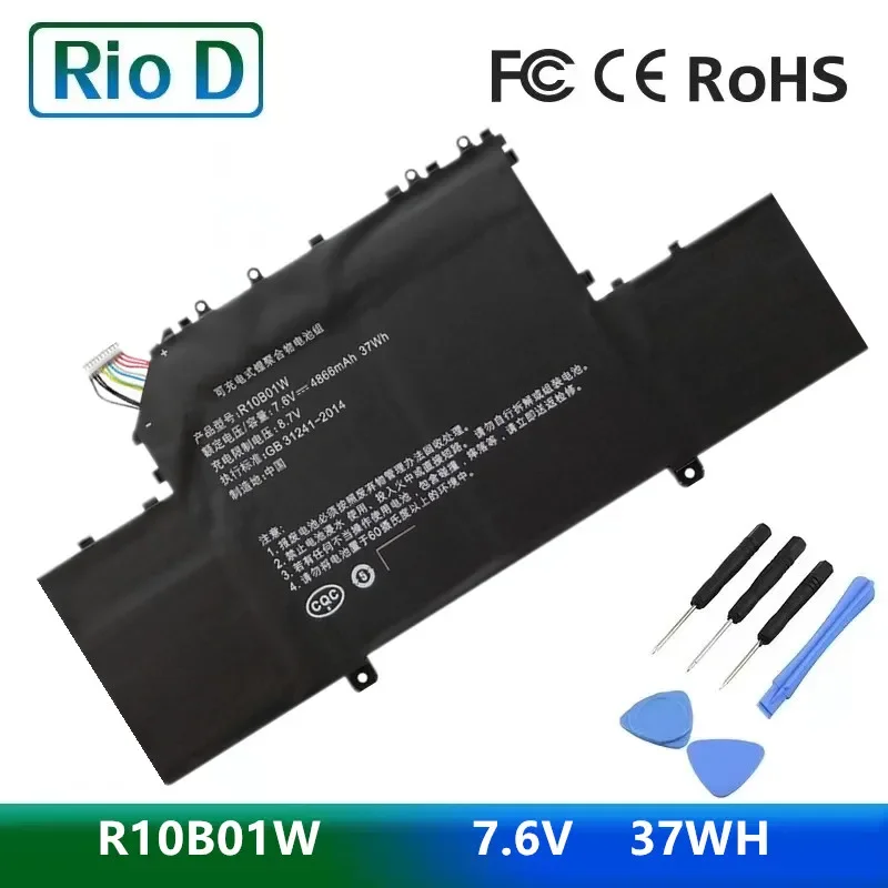 

R10B01W R10BO1W Аккумулятор для ноутбука серии Xiaomi Mi Air 12,5 дюйма 16120101 161201AA 7,6 В 4866 мАч/37 Втч