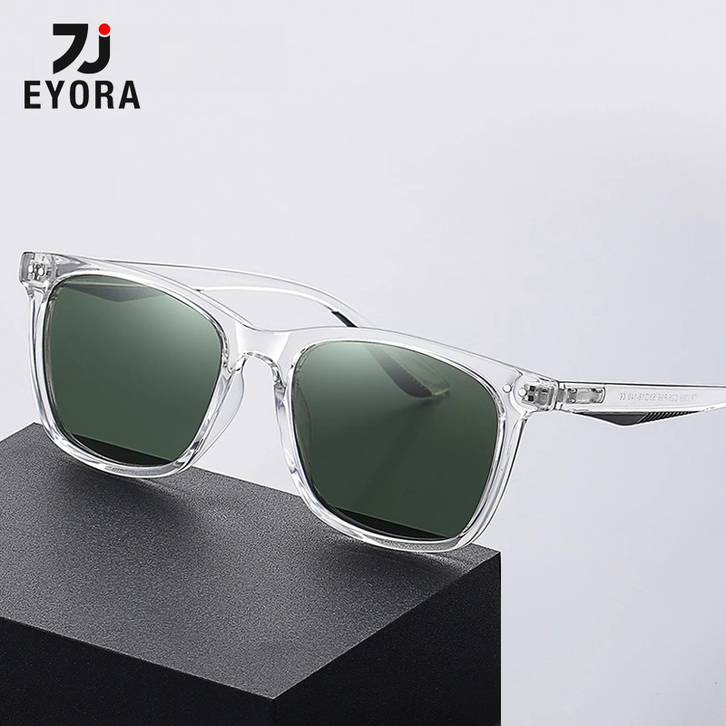 

EYORA Fashion Retro Polarized Men Sunglasses Vintage Everyday Wear Square Full Rim TR90 Classic Sun Glasses UV400 Goggles Shades
