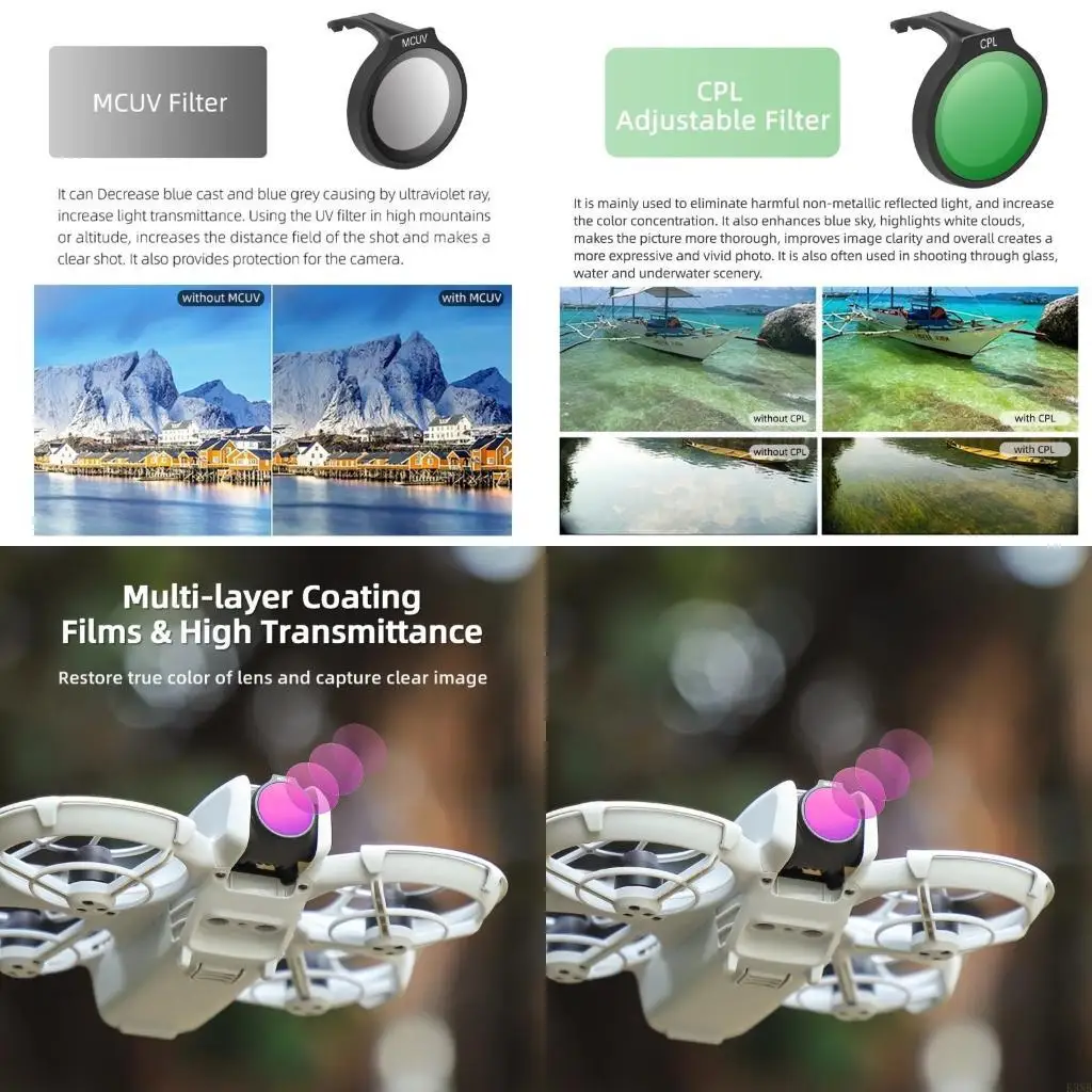 مجموعة فلتر كاميرا زجاجية بصرية K3NB، تتميز بـ MCUV ND8 ND16 ND32 ND64 CPL وGimbals Guard #1