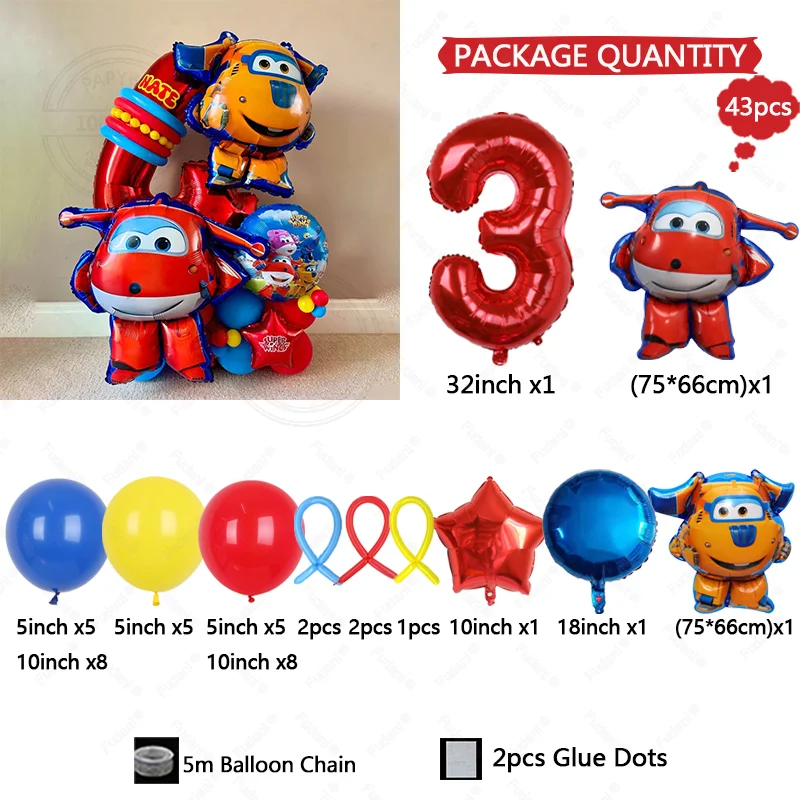 43 قطعة جديد سوبر أجنحة الألومنيوم احباط Globos جيت بالدوار احباط بالون الكرتون موضوع ديكور عيد ميلاد ديكور استحمام الطفل اللعب لوازم