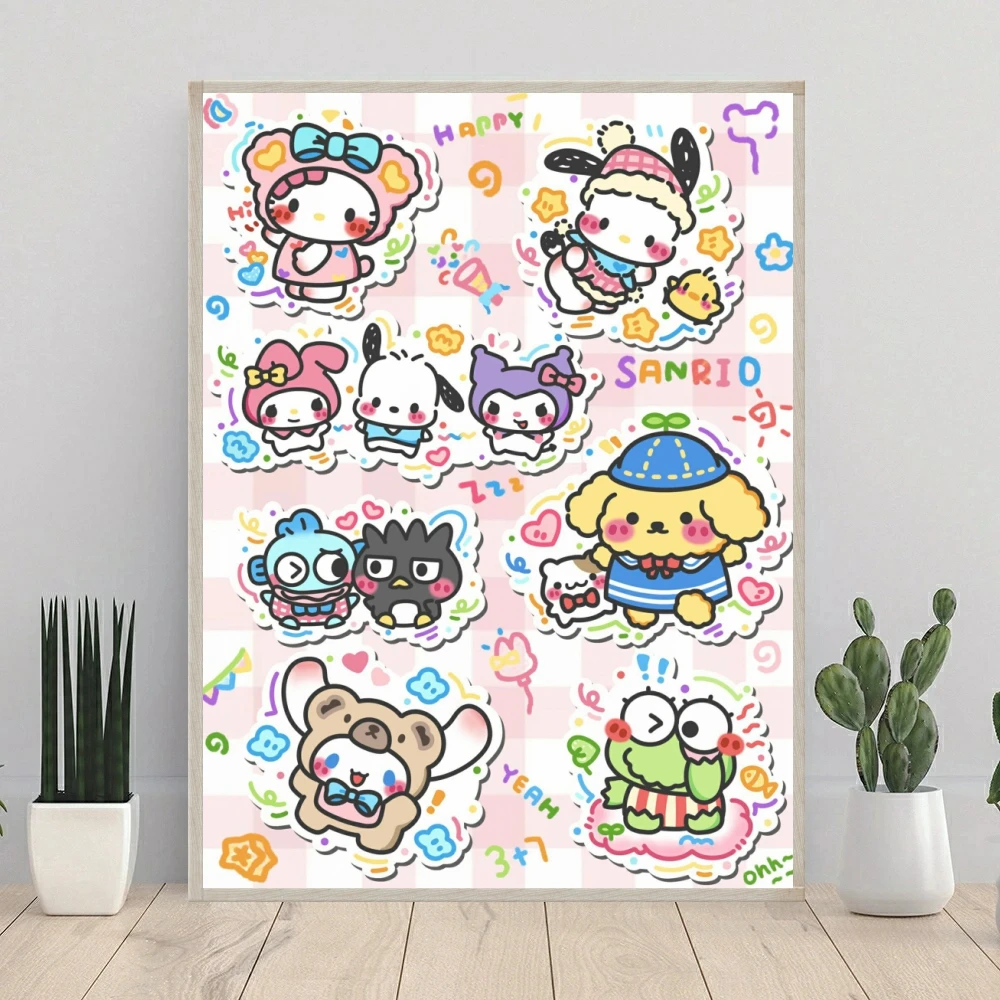 Fairy Dust AB Hello Kitty Sanrio 5D DIY Diamond Painting Kawaii Cute Cartoon Art Mosaic Embroidery Home Decor Kids Gift