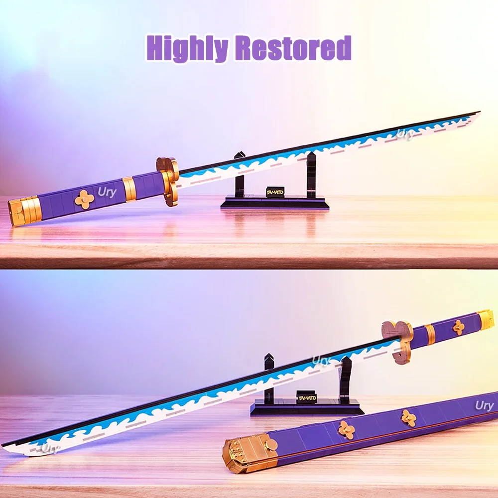 Japanese Anime Ninja Samurai Sword Katana Butterfly Nichirin Knife Ananta MOC Weapon Blade Building Blocks Toy Set for Boys Gift